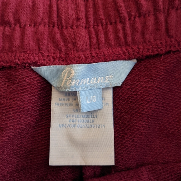 Comfy Athleisure Burgundy Pants, Size Women L - Picture 5 of 11